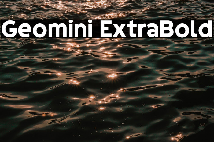 Geomini ExtraBold Example 3