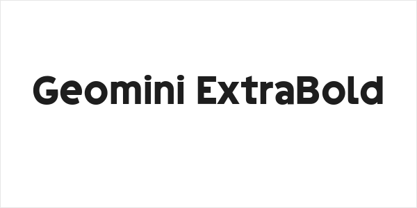 Geomini ExtraBold Logo