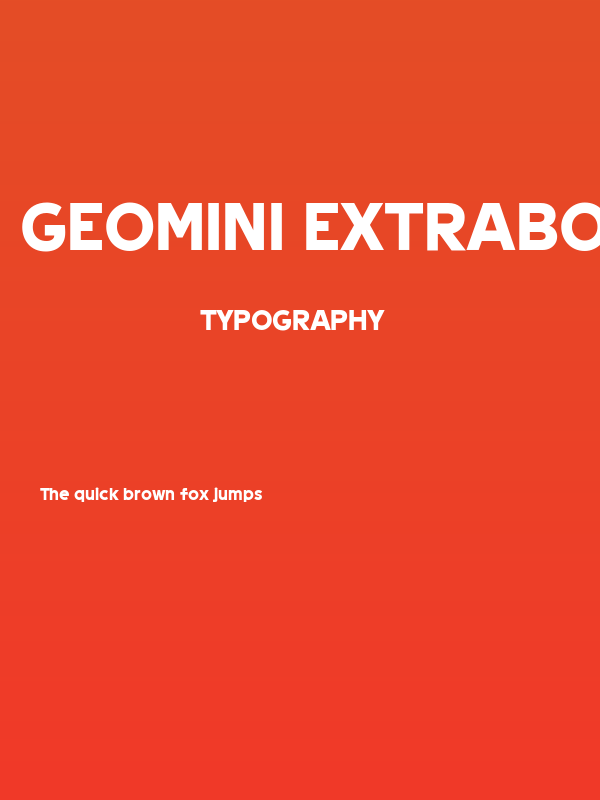 Geomini ExtraBold Poster