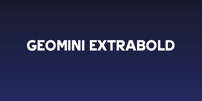 Geomini ExtraBold Social Header