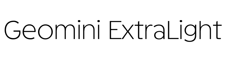 Geomini ExtraLight  Descarca Fonturi Gratis