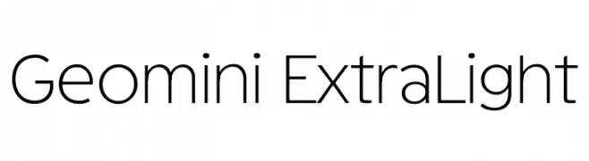 Geomini ExtraLight फ़ॉन्ट