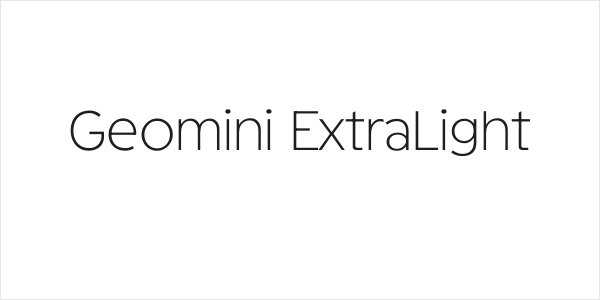 Geomini ExtraLight Logo