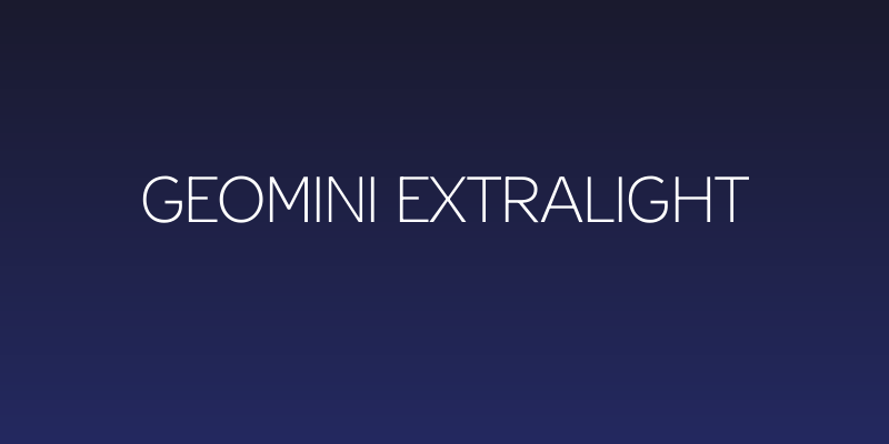 Geomini ExtraLight Social Header