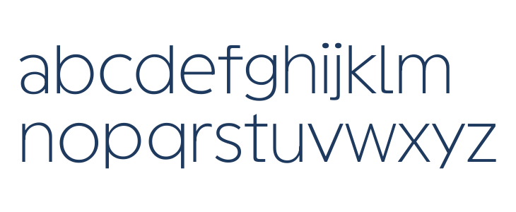 Geomini ExtraLight Lowercase