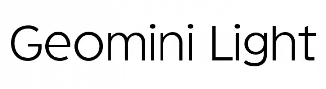 Geomini Light फ़ॉन्ट