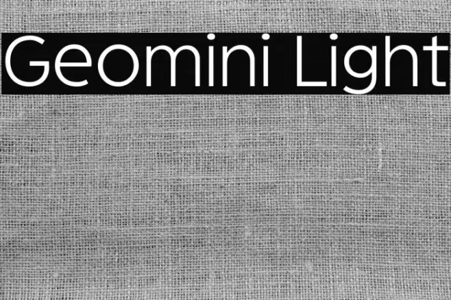 Geomini Light फ़ॉन्ट examples