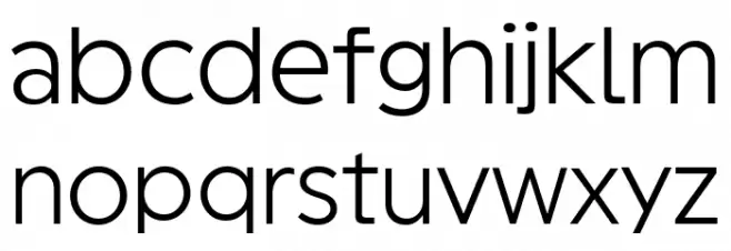 Geomini Light फ़ॉन्ट लोअरकेस