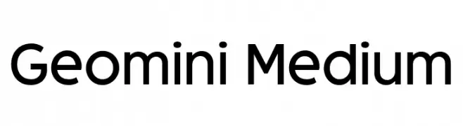 Geomini Medium फ़ॉन्ट