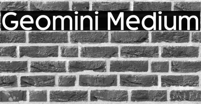 Geomini Medium फ़ॉन्ट examples