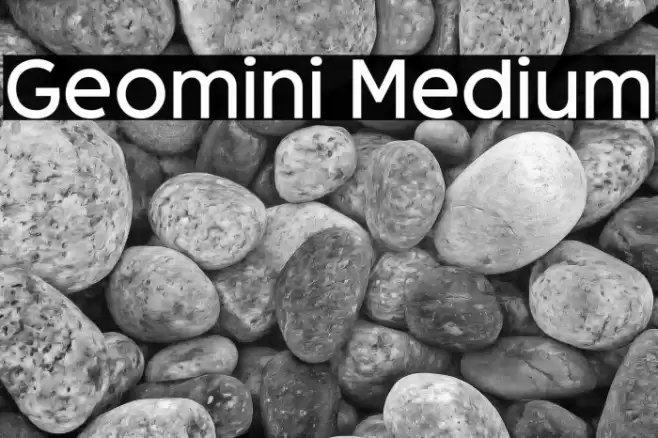 Geomini Medium फ़ॉन्ट examples