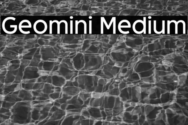 Geomini Medium फ़ॉन्ट examples