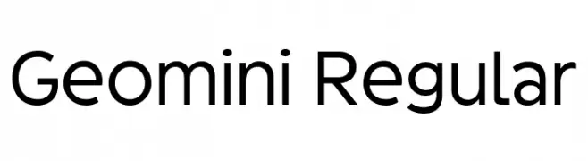 Geomini Regular फ़ॉन्ट