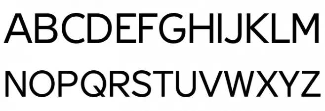 Geomini Regular फ़ॉन्ट अपरकेस