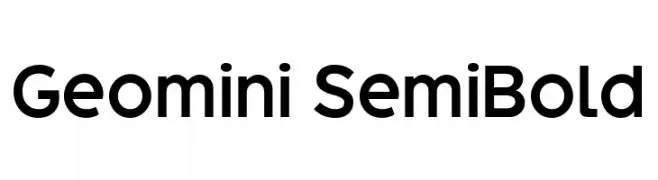 Geomini SemiBold फ़ॉन्ट