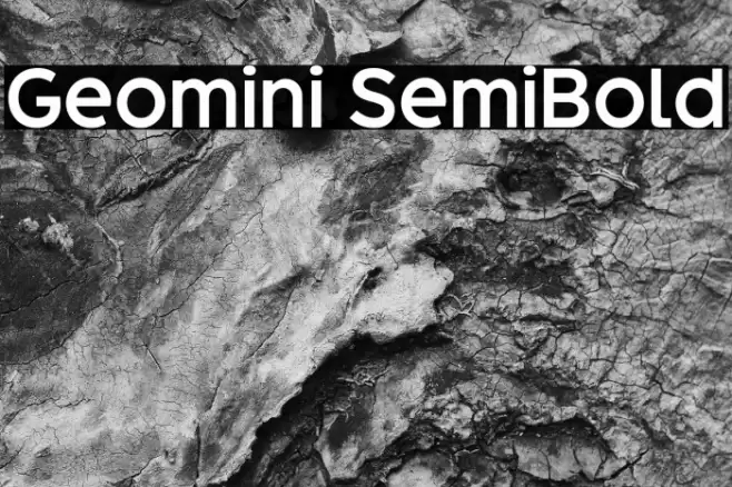 Geomini SemiBold फ़ॉन्ट examples
