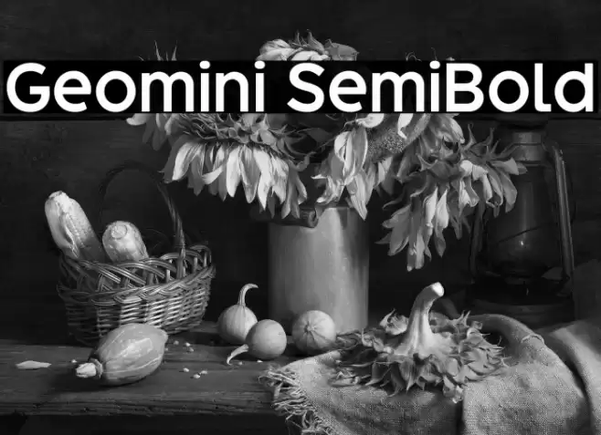 Geomini SemiBold फ़ॉन्ट examples