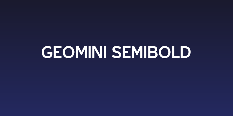 Geomini SemiBold Social Header