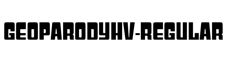 GeoparodyHv-Regular  フリーフォントのダウンロード