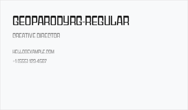 GeoparodyRg-Regular Business Card