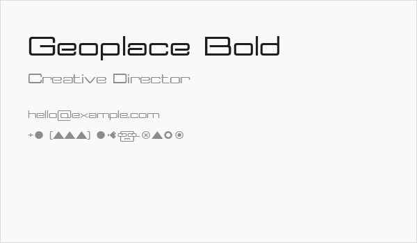 Geoplace Bold Business Card