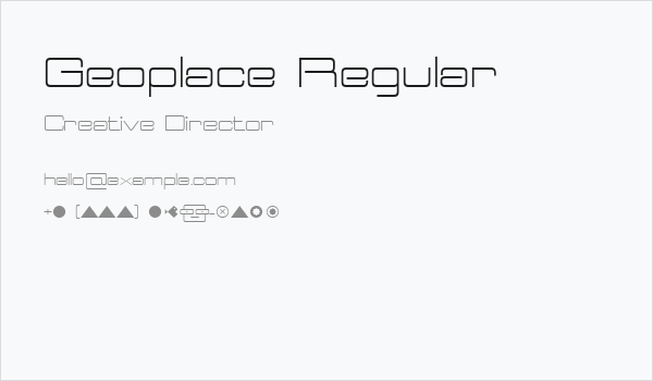 Geoplace Regular Business Card