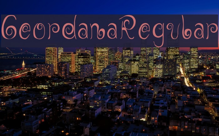 GeordanaRegular Font examples