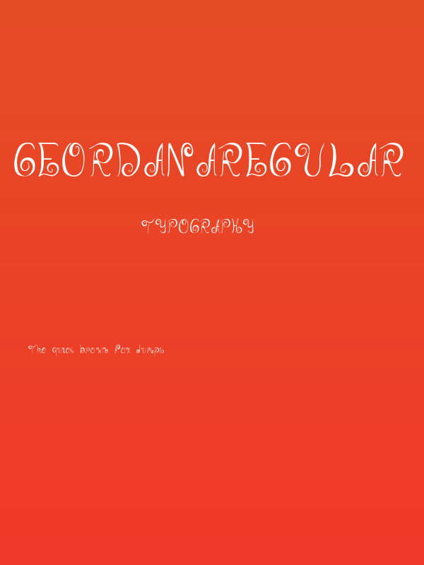 GeordanaRegular Poster