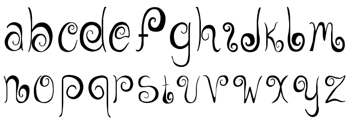 GeordanaRegular Font LOWERCASE