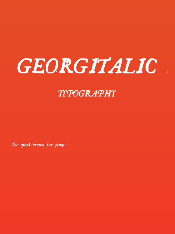 GeorgItalic Poster