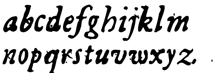 GeorgItalic Font LOWERCASE