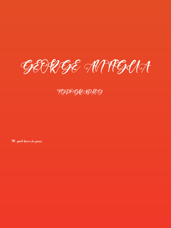 George Antigua Poster