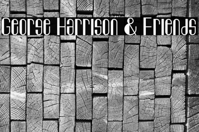 George Harrison & Friends Font examples