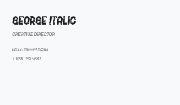George Italic Business Card