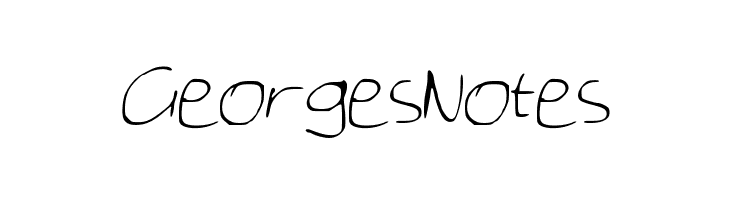GeorgesNotes Font