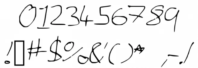 GeorgesNotes Font OTHER CHARS