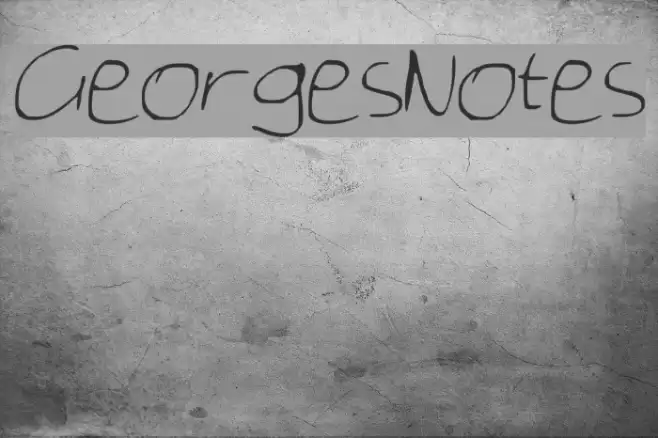 GeorgesNotes Font examples