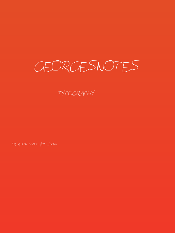 GeorgesNotes Poster