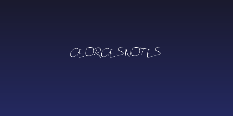 GeorgesNotes Social Header