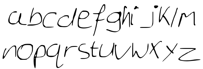 GeorgesNotes Font LOWERCASE