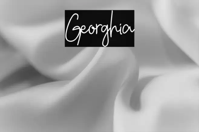 Georghia Font examples