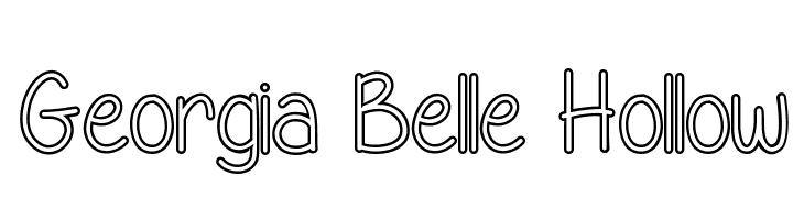 Georgia Belle Hollow Font