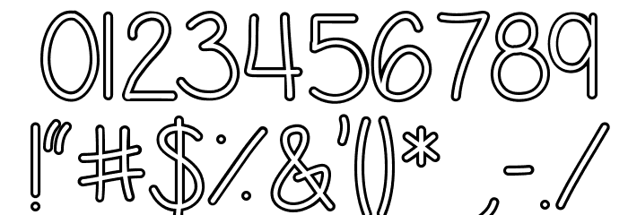Georgia Belle Hollow Font OTHER CHARS