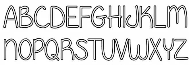 Georgia Belle Hollow Schriftart Groß