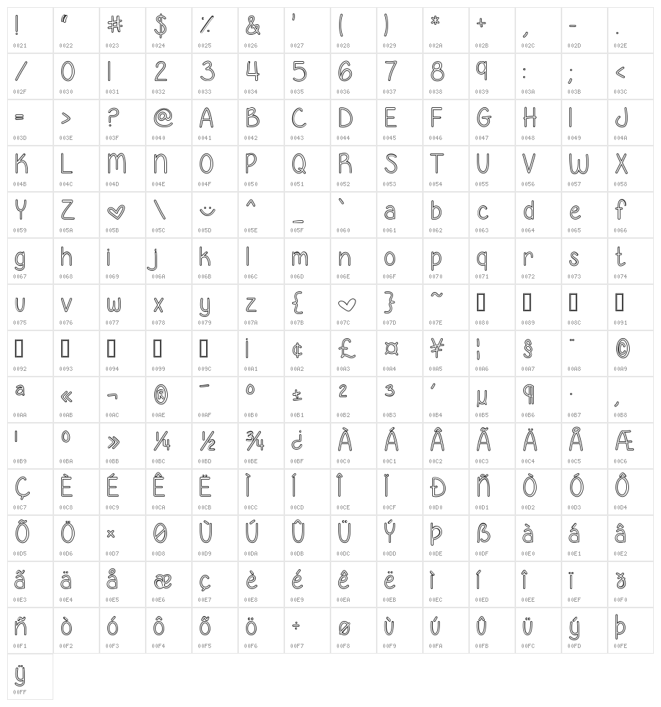 Georgia Belle Hollow Character Map