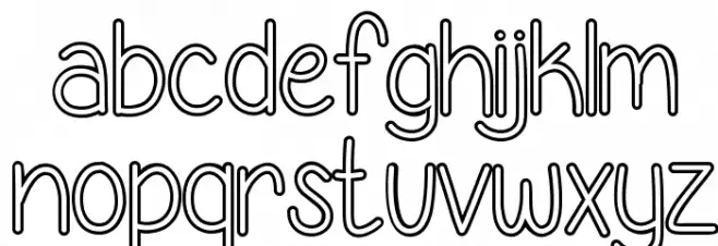 Georgia Belle Hollow 字体 小写