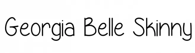 Georgia Belle Skinny  Descarca Fonturi Gratis