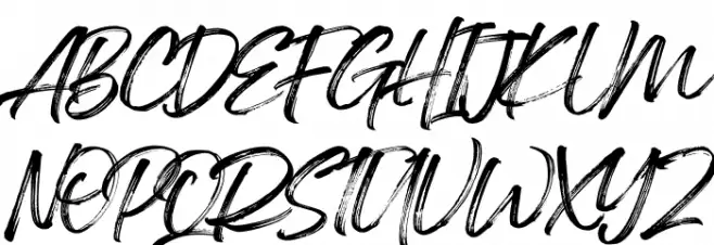 Georgia Brush 字体 大写