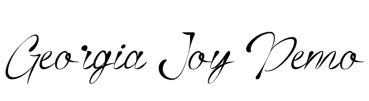Georgia Joy Demo  les polices de caractères gratuit tlcharger