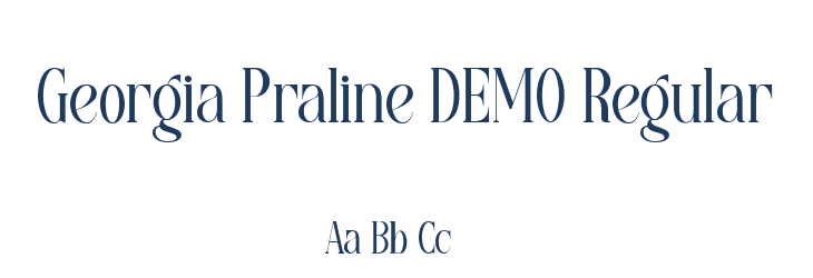 Georgia Praline DEMO Regular Font Preview